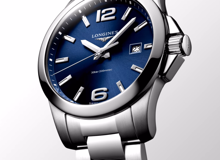 LONGINES コンクエスト 41mm ブルー「サンレイ」文字盤 ステンレススティール ブレスレット L3.759.4.96.6