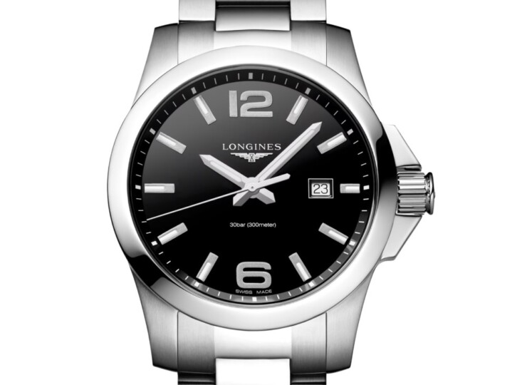 LONGINES コンクエスト 43mm ブラック「サンレイ」文字盤 L3.760.4.56.6