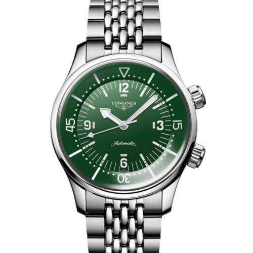 レジェンドダイバー 39mm 緑ラッカー「ポリッシュ」文字盤