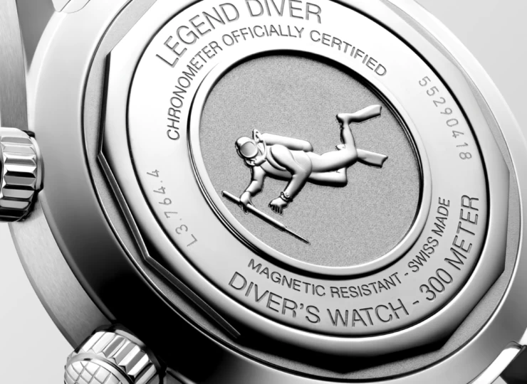 LONGINES レジェンドダイバー 39mm ブラックラッカー「ポリッシュ」文字盤 ステンレススティール レザーストラップ L3.764.4.50.0