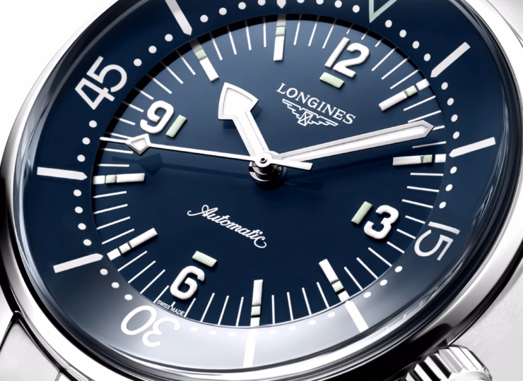 LONGINES レジェンドダイバー 39mm 青ラッカー「ポリッシュ」文字盤 ステンレススティール ブレスレット L3.764.4.90.7