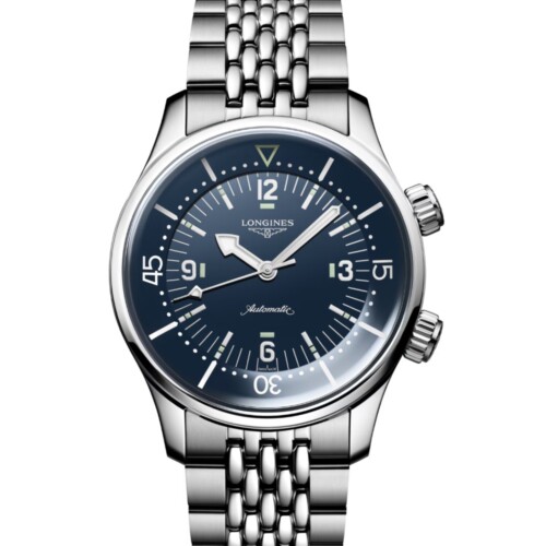 レジェンドダイバー 39mm 青ラッカー「ポリッシュ」文字盤 ステンレススティール ブレスレット
