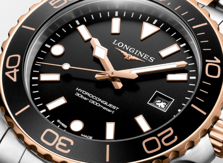 LONGINES ハイドロコンクエスト 42mm ブラック サンドブラスト仕上げ文字盤 ステンレススティール＆レッド PVD L3.769.3.58.7