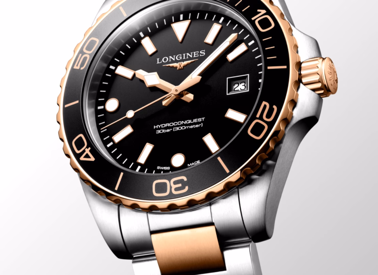 LONGINES ハイドロコンクエスト 42mm ブラック サンドブラスト仕上げ文字盤 ステンレススティール＆レッド PVD L3.769.3.58.7