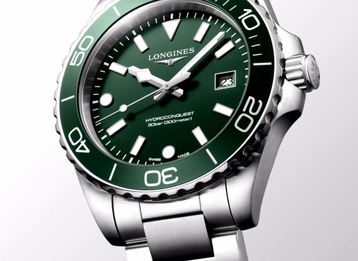 LONGINES ハイドロコンクエスト 42mm グリーン サンドブラスト仕上げ文字盤 L3.769.4.06.6