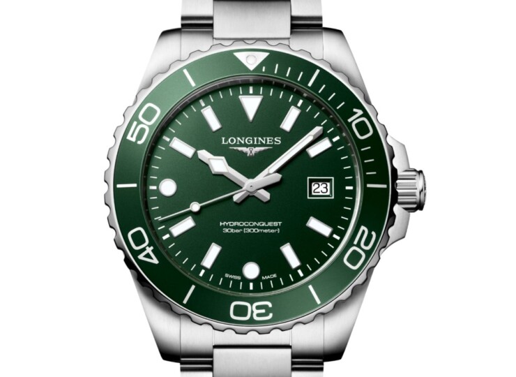 LONGINES ハイドロコンクエスト 42mm グリーン サンドブラスト仕上げ文字盤 L3.769.4.06.6