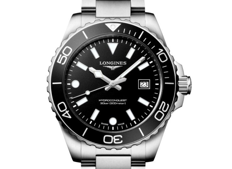LONGINES ハイドロコンクエスト 42mm ブラック サンドブラスト仕上げ文字盤 ステンレススティール L3.769.4.56.6