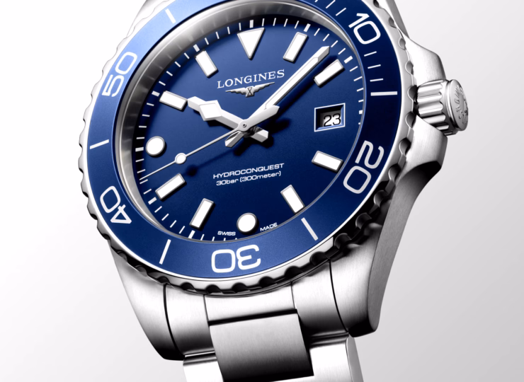LONGINES ハイドロコンクエスト 42mm ブルー サンドブラスト仕上げ文字盤 ステンレススティール L3.769.4.96.6