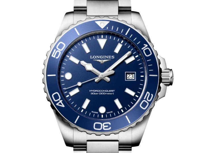 LONGINES ハイドロコンクエスト 42mm ブルー サンドブラスト仕上げ文字盤 ステンレススティール L3.769.4.96.6
