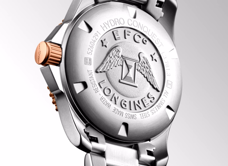 LONGINES ハイドロコンクエスト 41mm サンレイグレー文字盤 ステンレススティールとセラミック ブレスレット レッドPVD L3.781.3.78.7