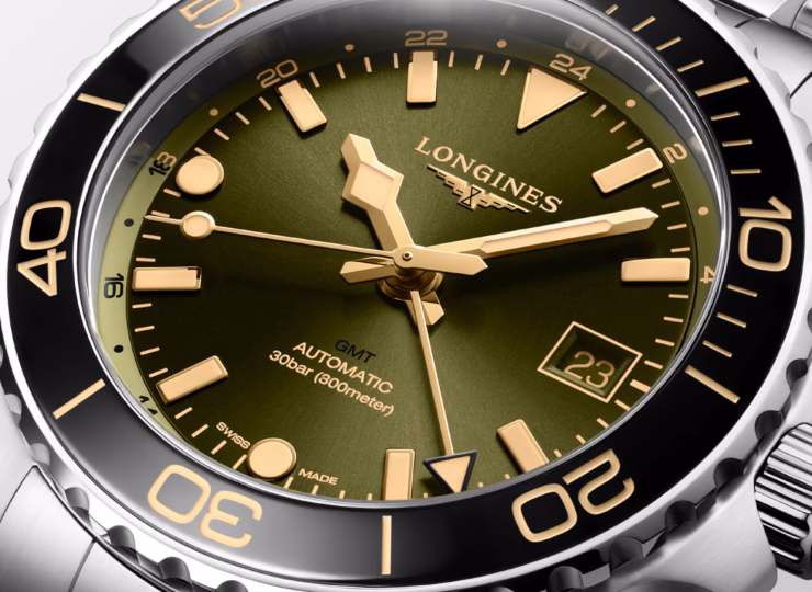 LONGINES ハイドロコンクエスト GMT 41mm サンレイグリーン文字盤 L3.790.4.06.6