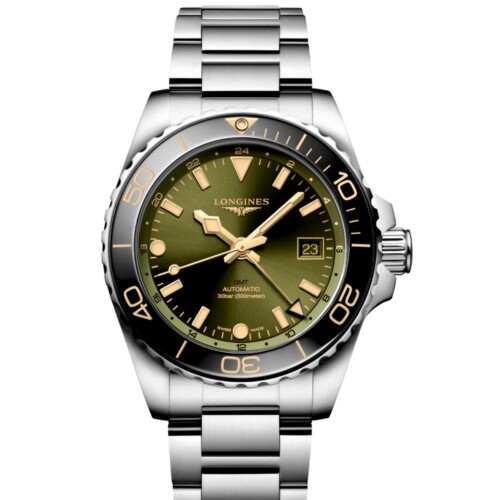 LONGINES ハイドロコンクエスト GMT 41mm サンレイグリーン文字盤 L3.790.4.06.6