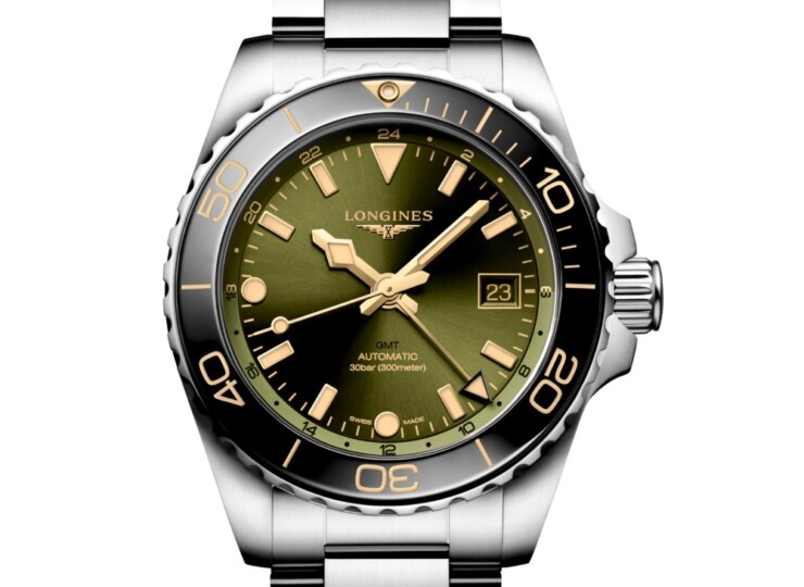 LONGINES ハイドロコンクエスト GMT 41mm サンレイグリーン文字盤 L3.790.4.06.6