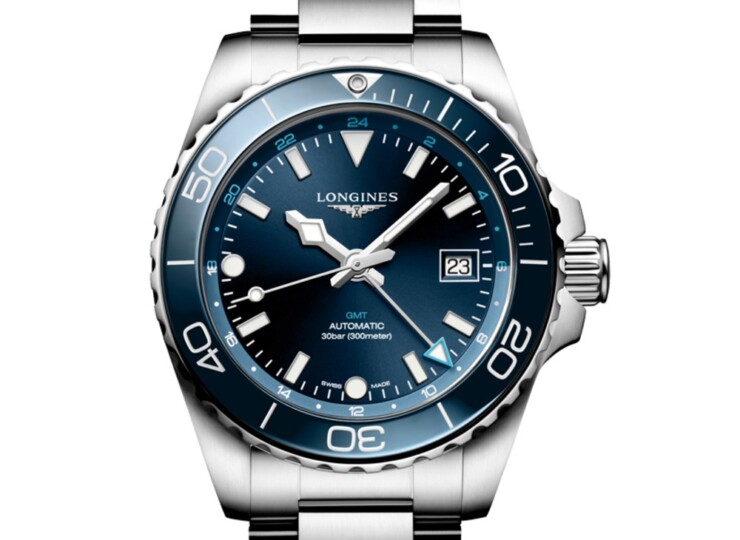 LONGINES ハイドロコンクエスト GMT 41mm ブルー「サンレイ」文字盤 L3.790.4.96.6