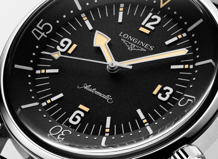 LONGINES レジェンドダイバー 42mm ブラック グレイン仕上げ文字盤 L3.795.4.59.9