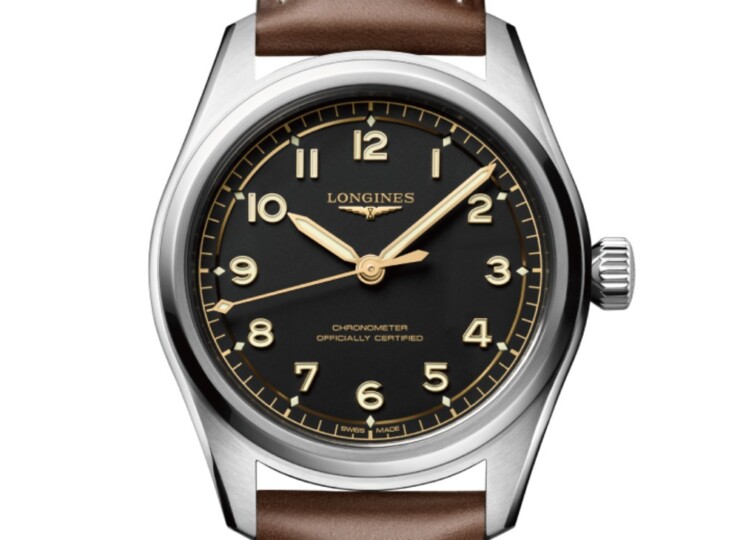 LONGINES スピリット パイロット 39mm マットブラック文字盤 ステンレススティール レザーストラップ L3.809.4.53.2