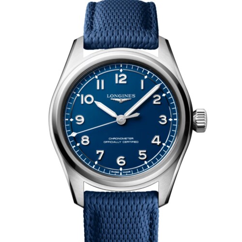 スピリット パイロット 39mm マットブルー文字盤 ステンレススティール ラバーストラップ