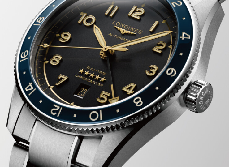 LONGINES スピリット ズールータイム 42mm アンスラサイト文字盤 ステンレススティールとセラミック ブレスレット ギルト針 L3.812.4.60.6