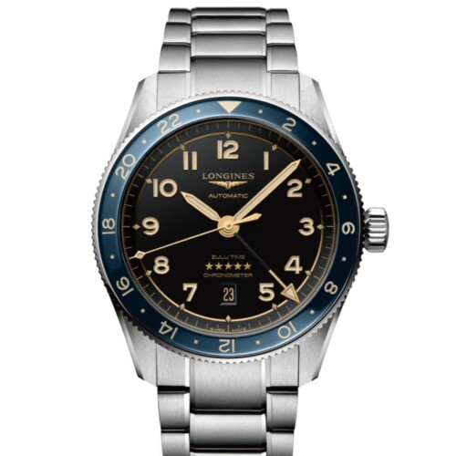 LONGINES スピリット ズールータイム 42mm アンスラサイト文字盤 ステンレススティールとセラミック ブレスレット ギルト針 L3.812.4.60.6