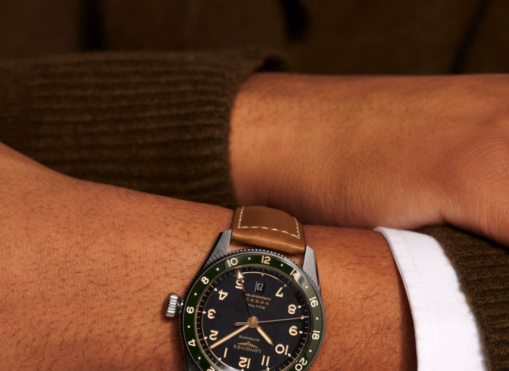LONGINES スピリット ズールータイム 42mm アンスラサイト文字盤 ステンレススティールとセラミック レザーストラップ L3.812.4.63.2