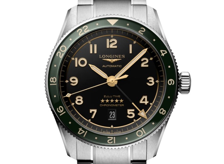 LONGINES スピリット ズールータイム 42mm アンスラサイト文字盤 ステンレススティールとセラミック ブレスレット ゴールドポリッシュ針 L3.812.4.63.6