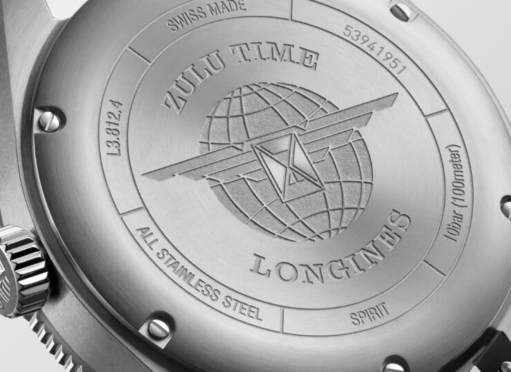 LONGINES スピリット ズールータイム 42mm ブルー「サンレイ」文字盤 ステンレススティールとセラミック レザーストラップ L3.812.4.93.2