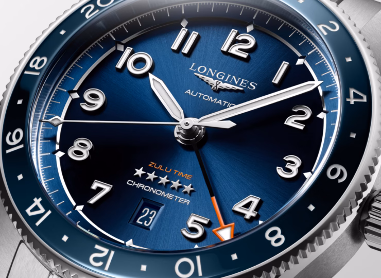 LONGINES スピリット ズールータイム 42mm ブルー「サンレイ」文字盤 ステンレススティールとセラミック ブレスレット L3.812.4.93.6