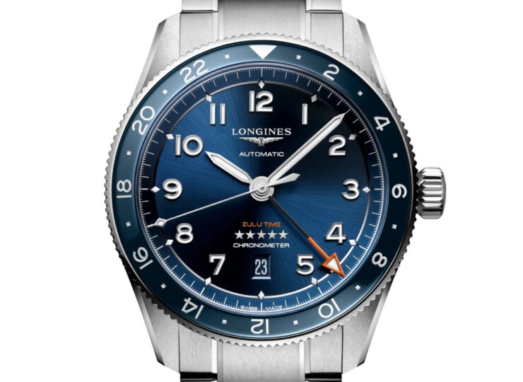 LONGINES スピリット ズールータイム 42mm ブルー「サンレイ」文字盤 ステンレススティールとセラミック ブレスレット L3.812.4.93.6