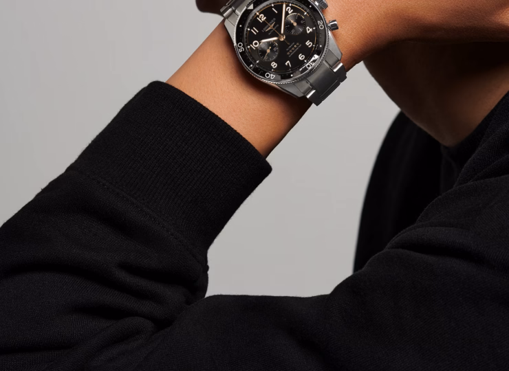 LONGINES スピリット フライバック 42mm ブラック「サンレイ」文字盤 ステンレススティールとセラミック ブレスレット L3.821.4.53.6
