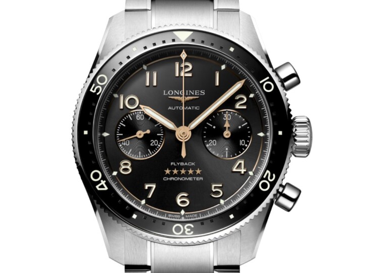 LONGINES スピリット フライバック 42mm ブラック「サンレイ」文字盤 ステンレススティールとセラミック ブレスレット L3.821.4.53.6