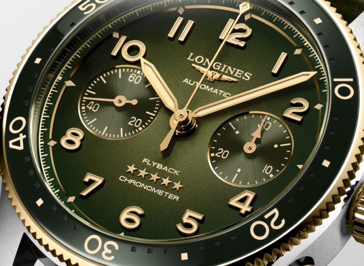 LONGINES スピリット フライバック 42mm グリーン文字盤 L3.821.5.53.2
