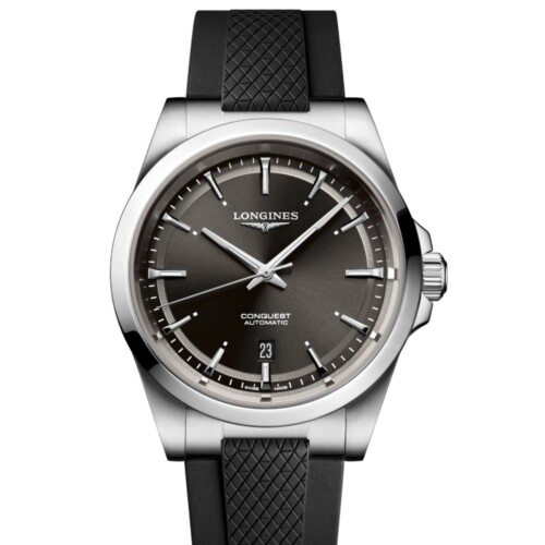 コンクエスト 41mm ブラック「サンレイ」文字盤