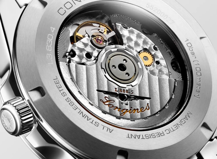 LONGINES コンクエスト 41mm ブルー「サンレイ」文字盤 ステンレススティール ラバーストラップ L3.830.4.92.9