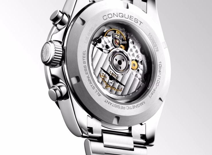 LONGINES コンクエスト クロノグラフ 42mm シルバーマット、グリーンカウンター文字盤 L3.835.4.02.6