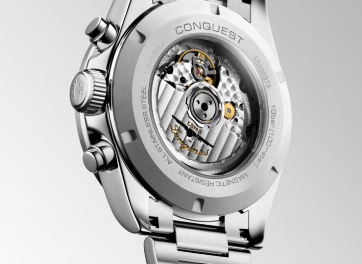 LONGINES コンクエスト クロノグラフ 42mm シルバーマット、ブラックカウンター文字盤 L3.835.4.72.6