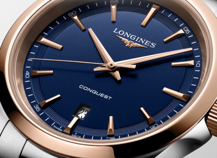 LONGINES コンクエスト 41mm ブルー サンドブラスト仕上げ文字盤 L3.860.3.98.7