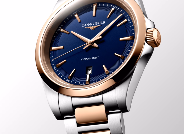 LONGINES コンクエスト 41mm ブルー サンドブラスト仕上げ文字盤 L3.860.3.98.7