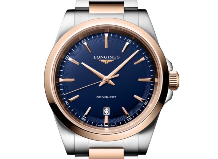 LONGINES コンクエスト 41mm ブルー サンドブラスト仕上げ文字盤 L3.860.3.98.7