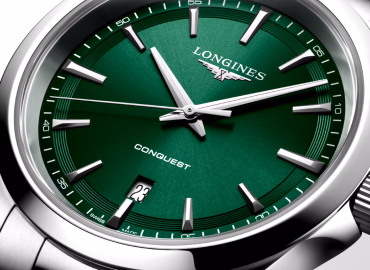 LONGINES コンクエスト 41mm サンレイグリーン文字盤 ステンレススティール ブレスレット L3.860.4.09.6