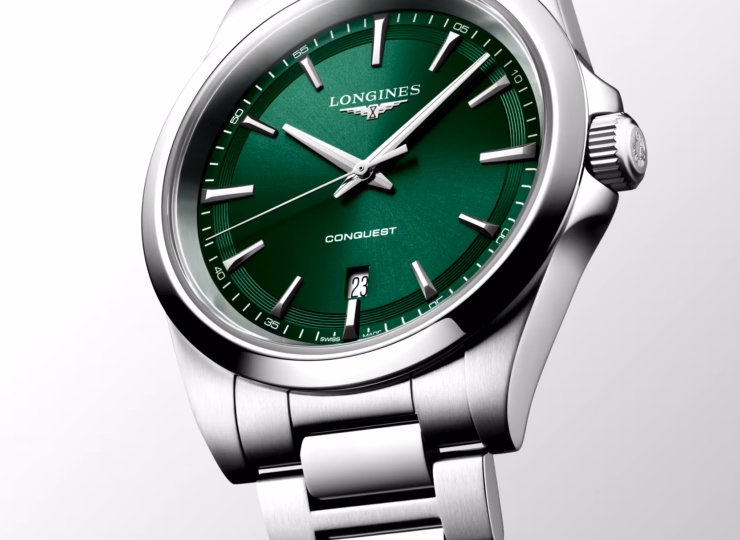 LONGINES コンクエスト 41mm サンレイグリーン文字盤 ステンレススティール ブレスレット L3.860.4.09.6
