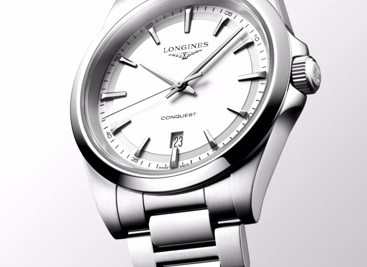 LONGINES コンクエスト 41mm ホワイト サンドブラスト仕上げ文字盤 L3.860.4.12.6