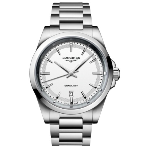 LONGINES コンクエスト 41mm ホワイト サンドブラスト仕上げ文字盤 L3.860.4.12.6