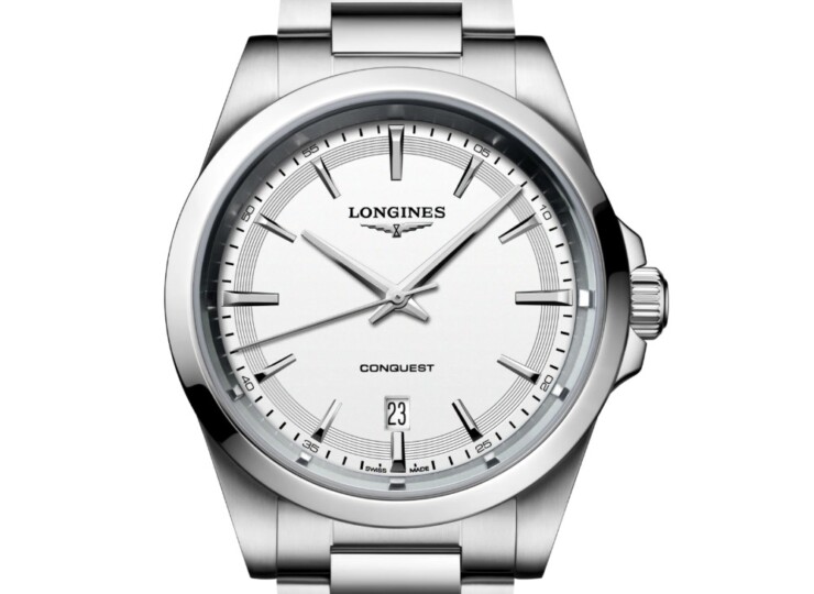 LONGINES コンクエスト 41mm ホワイト サンドブラスト仕上げ文字盤 L3.860.4.12.6