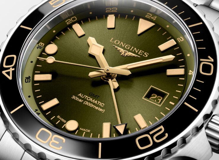 LONGINES ハイドロコンクエスト GMT 43mm サンレイグリーン文字盤 L3.890.4.06.6