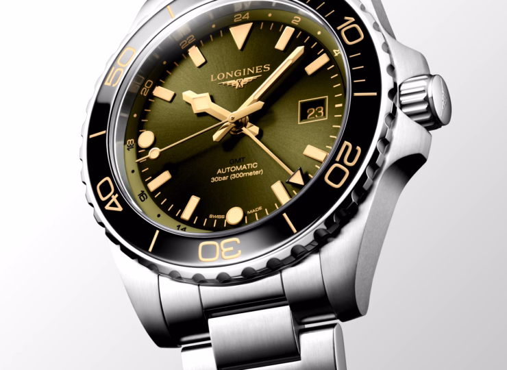 LONGINES ハイドロコンクエスト GMT 43mm サンレイグリーン文字盤 L3.890.4.06.6
