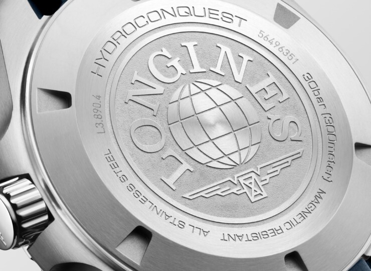 LONGINES ハイドロコンクエスト GMT 43mm ブルー「サンレイ」文字盤 ステンレススティールとセラミック ラバーストラップ L3.890.4.96.9