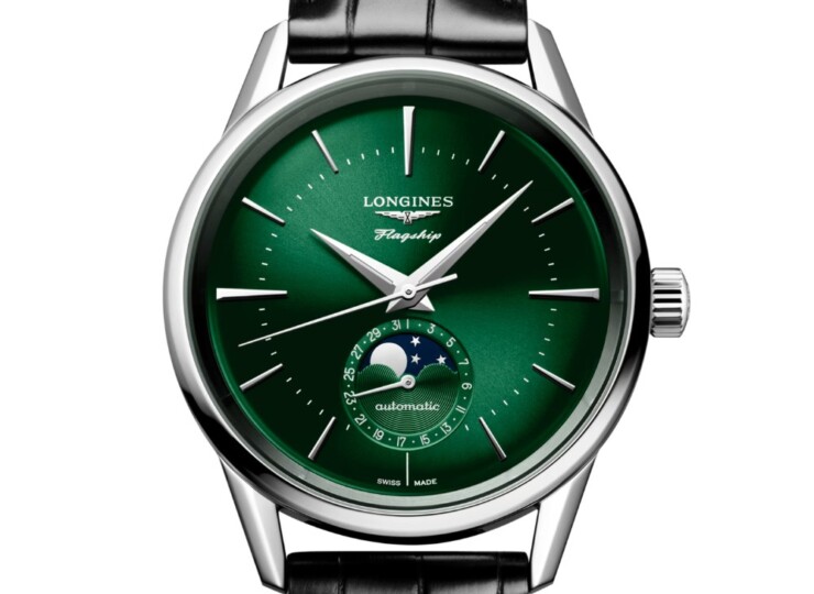 LONGINES フラッグシップ ヘリテージ 38.5mm サンレイグリーン文字盤 L4.815.4.02.2