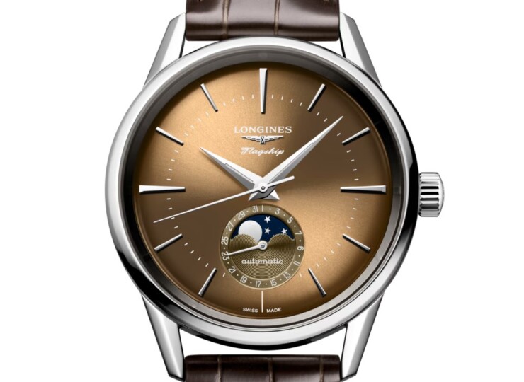 LONGINES フラッグシップ ヘリテージ 38.5mm サンレイ ベージュ文字盤 L4.815.4.62.2