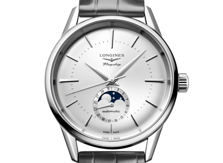 LONGINES フラッグシップ ヘリテージ 38.5mm シルバー「サンレイ」文字盤 L4.815.4.72.2