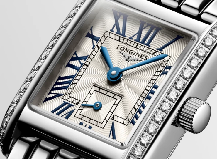 LONGINES ミニ ドルチェヴィータ 21.5×29mm シルバー「フランケ」文字盤 ステンレススティール ダイヤモンド ブレスレット L5.200.0.71.6